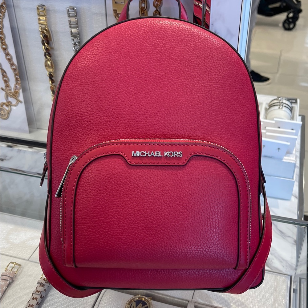 MICHAEL KORS Jaycee Md Zip Pocket Pebbled Leather Backpack
Dark Raspberry
NWT - Picture 6 of 16